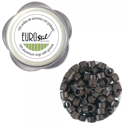 Alumínium gyűrű 4mm „5” világos barna (1000db)