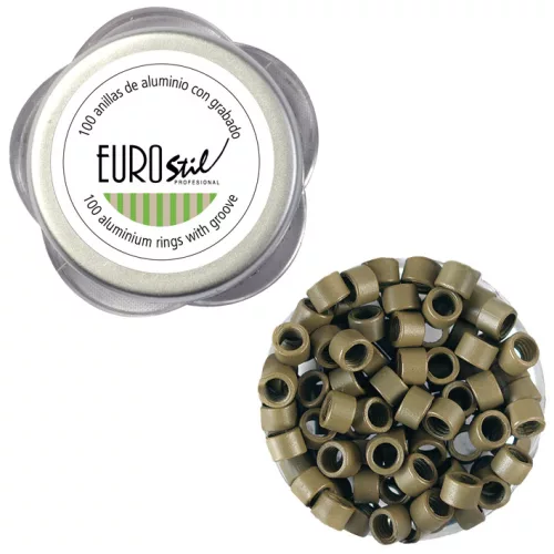 Alumínium gyűrű 4mm „8” sötét szőke (1000db)