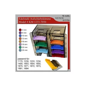 Moser Fésű szett fém SZÍNES 8 db