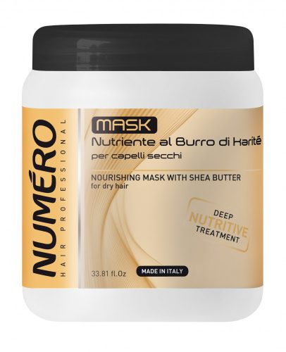 Brelil Professional - Numero Carite Mask - Tápláló Hajpakolás Sheavajjal Száraz Hajra 1000ml