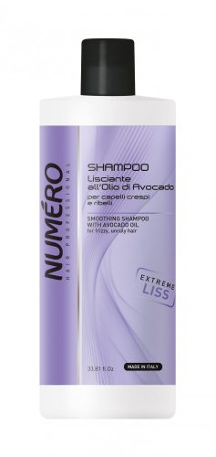 Brelil Numero Smoothing Shampoo with Avocado oil 1000 ml -Selymesítő,egyenesítő sampon avokádó olajjal