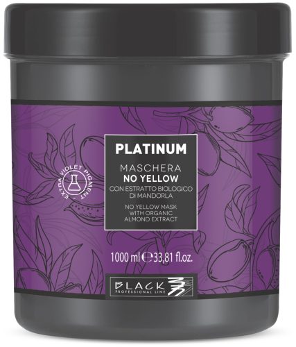 Black Professional Line "Platinum" No Yellow - Sárgulás Elleni Hajmaszk Mandula Kivonattal 1000ml