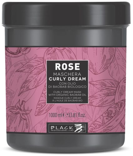 Black Professional Line "Rose" Curly Dream - Göndörítő Hajmaszk Baobab Olajjal 1000ml