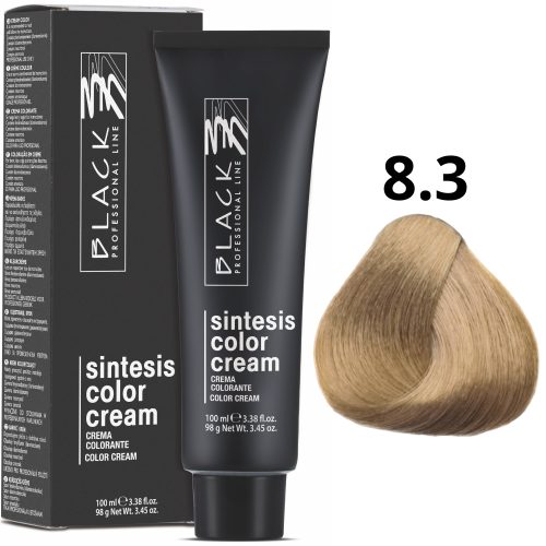 Black Professional Line Sintesis Color Cream - Tartós hajfesték 8.3 100ml 