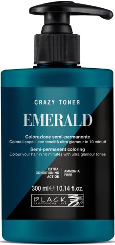 Black Professional Line Crazy Toner - Fizikai Hajszínező - Emerald 300ml