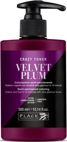 Black Professional Line Crazy Toner - Fizikai Hajszínező - Velvet Plum 300ml