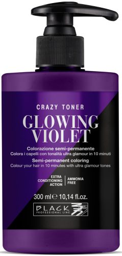Black Professional Line Crazy Toner - Fizikai Hajszínező - Glowing Violet 300ml