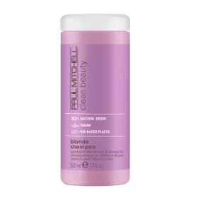   Paul Mitchell - Clean Beauty Blonde Shampoo - Lila Sampon Szőke és Ősz Hajra 50ml