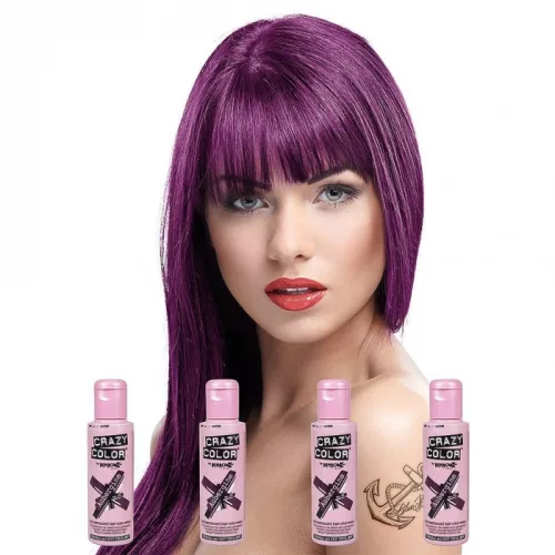 Crazy Color Hajszínező krém 50 Aubergine 100 ml