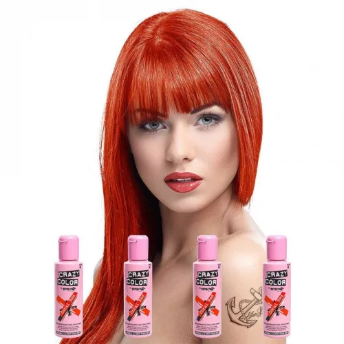 Crazy Color Hajszínező krém 57 Coral Red 100 ml