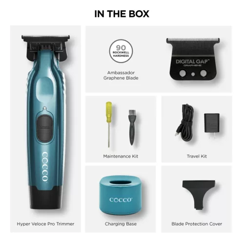 Cocco - Hyper Veloce Trimmer - Professzionális Kontúrvágó (Dark Teal)