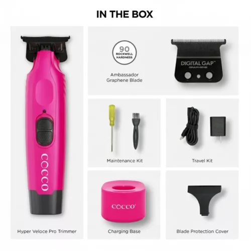 Cocco - Hyper Veloce Trimmer - Professzionális Kontúrvágó (Pink)