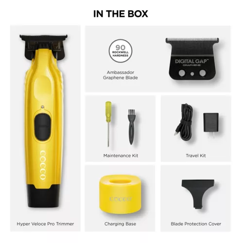 Cocco - Hyper Veloce Trimmer - Professzionális Kontúrvágó (Yellow)