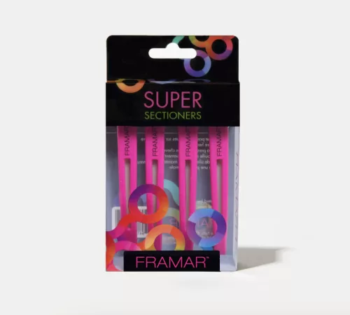Framar hajcsipesz gumiszalaggal Pink (4db/csomag)