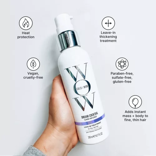 Color Wow - Dream Cocktail Carb-Infused Leave-In Treatment - Hajdúsító Tonik Ritkuló, Vékonyszálú Hajra 200ml
