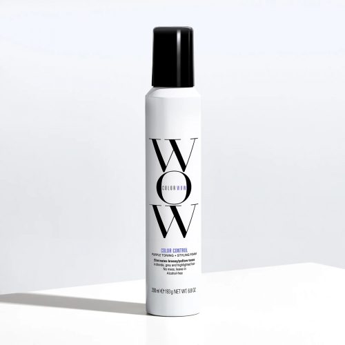 Color Wow - Color Control Purple Toning + Styling Foam - Narancsosodás Elleni és Formázó Hajhab Barna Hajra 200ml