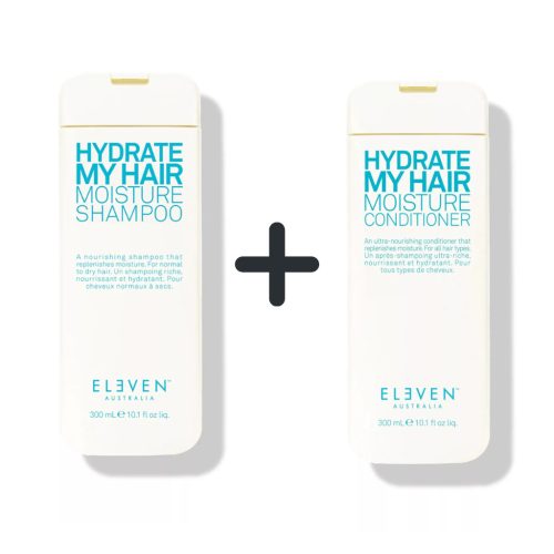 Eleven Australia - Hydrate My Hair Shampoo 300ml & Conditioner 300ml - Ajándék Átlátszó Táskával