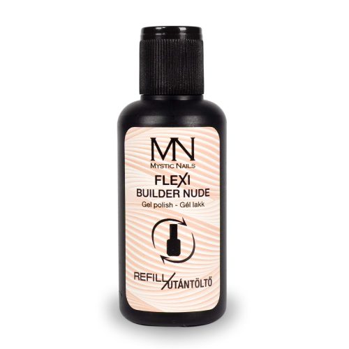 Mystic Nails Flexi Builder Nude erősített géllakk alap UTÁNTÖLTŐ 50ml