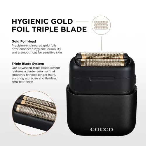 Cocco - Impacto Shaver - Professzionális Elektromos Borotva (Black)