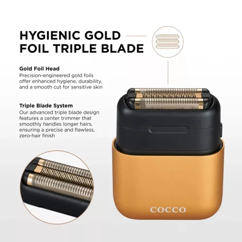 Cocco - Impacto Shaver - Professzionális Elektromos Borotva (Gold)