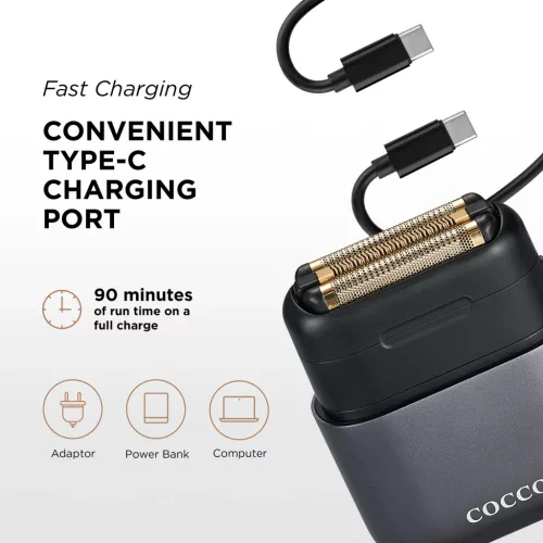 Cocco - Impacto Shaver - Professzionális Elektromos Borotva (Grey)