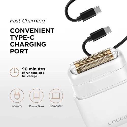 Cocco - Impacto Shaver - Professzionális Elektromos Borotva (White)