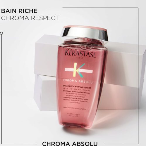Kérastase Chroma Absolu Bain Riche Chroma Respect - Színvédő tápláló hajfürdő vastag szálú és normál hajra 250ml