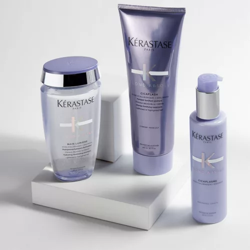 Kérastase Blond Absolu Fondant Cicaflash - Intenzív hatású hajápoló tej szőkített és melírozott hajra 250ml 