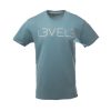 L3VEL3 - Classic T-Shirt - Logózott Póló (Kék, S)