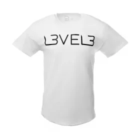 L3VEL3 - Classic T-Shirt - Logózott Póló (Fehér, L)