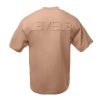 L3VEL3 - Oversized T-Shirt Back Logo - Oversized Póló, Hátsó Logóval (Bézs, L)