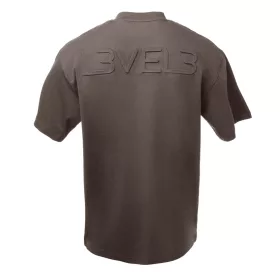   L3VEL3 - Oversized T-Shirt Back Logo - Oversized Póló, Hátsó Logóval (Sötét Szürke, L)