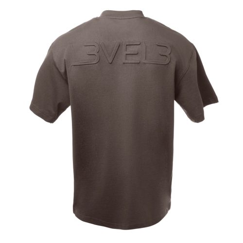 L3VEL3 - Oversized T-Shirt Back Logo - Oversized Póló, Hátsó Logóval (Sötét Szürke, L)