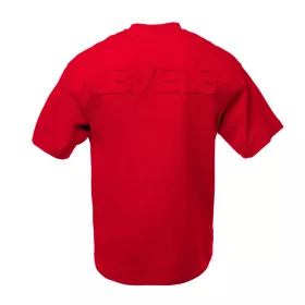   L3VEL3 - Oversized T-Shirt Back Logo - Oversized Póló, Hátsó Logóval (Piros, L)