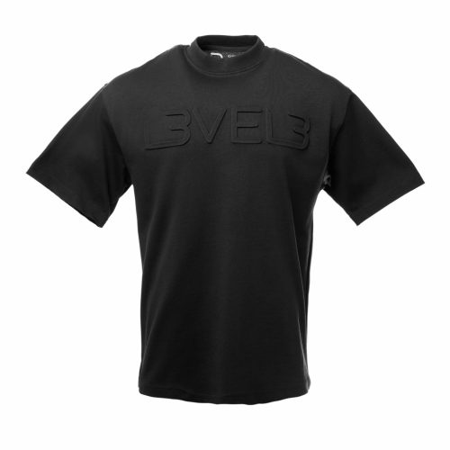 L3VEL3 - Oversized T-Shirt Front Logo - Oversized Póló, Elülső Logóval (Fekete, M)