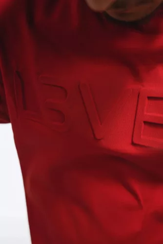 L3VEL3 - Oversized T-Shirt Front Logo - Oversized Póló, Elülső Logóval (Fekete, L)