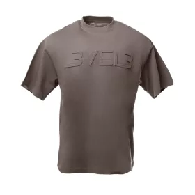   L3VEL3 - Oversized T-Shirt Front Logo - Oversized Póló, Elülső Logóval (Sötét Szürke, M)