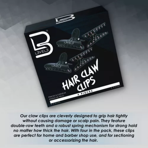 L3VEL3 - Hair Claw Clips - 4 Darabos Pillangócsat Szett