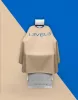 L3VEL3 - Cape With Rubber Neck - Beterítő Kendő Gumírozott Nyakrésszel (Bézs-Piros)