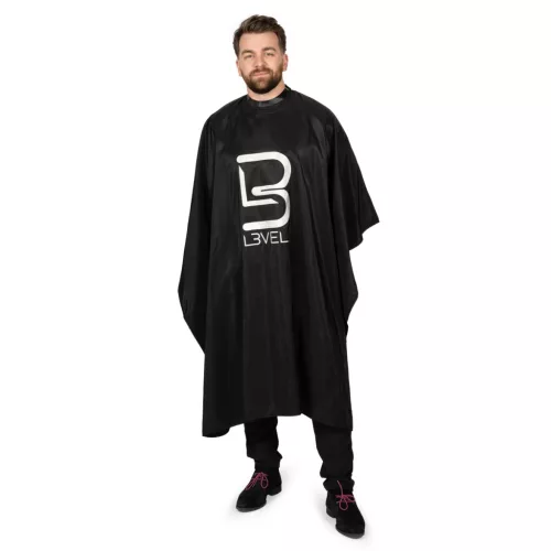 L3VEL3 - Cape With Rubber Neck - Beterítő Kendő Gumírozott Nyakrésszel (Fekete)