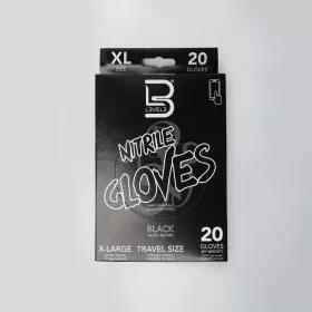   L3VEL3 - Nitrile Gloves - Nitril Gumikesztyű - 20 db (Black, XL)