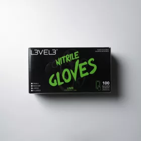   L3VEL3 - Nitrile Gloves - Nitril Gumikesztyű - 100 db (Lime, M)