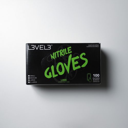 L3VEL3 - Nitrile Gloves - Nitril Gumikesztyű - 100 db (Lime, M)