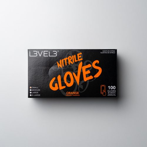 L3VEL3 - Nitrile Gloves - Nitril Gumikesztyű - 100 db (Orange, XL)