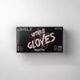   L3VEL3 - Nitrile Gloves - Nitril Gumikesztyű - 100 db (Pearl Pink, M)