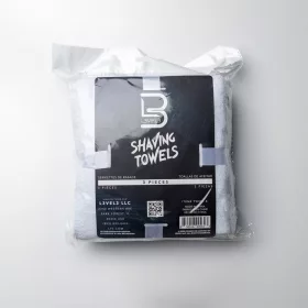   L3VEL3 - Shaving Towels 71x36 cm - 3 Darabos Prémium Törölköző Szett (Fehér)