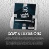 L3VEL3 - Shaving Towels 71x36 cm - 3 Darabos Prémium Törölköző Szett (Fehér)