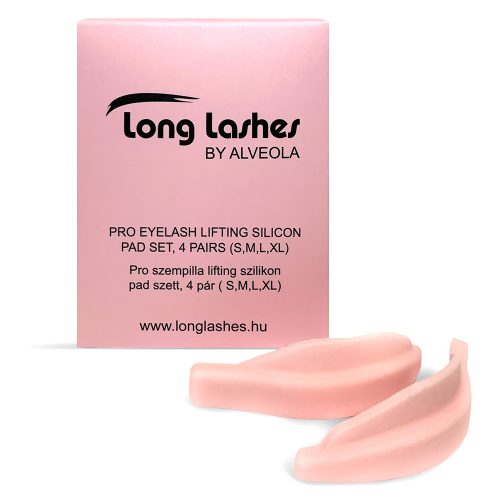 Long Lashes Pro szempilla lifting szilikon pad szett, 4 pár (S,M,L,XL)