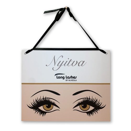 Long Lashes nyitva-zárva tartás tábla