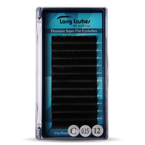 Long Lashes Premium Super Flat C / 0,15 - 12mm